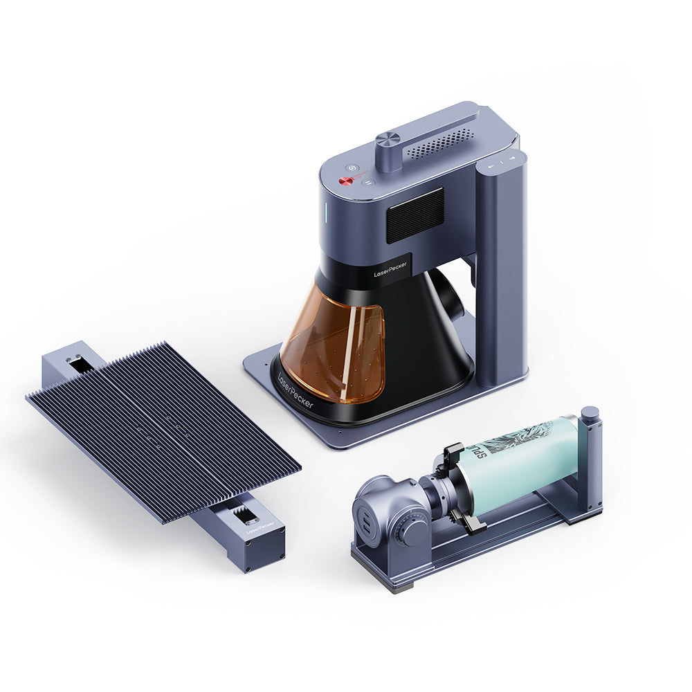 LaserPecker LP5 Fiber + Diode Laser Engraver - Business Bundle - 3D Material-Shop
