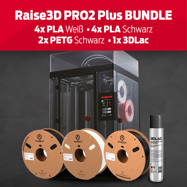 Bundle: Raise3D Pro2 Plus 3D-Drucker mit Dual-Extruder + Filament