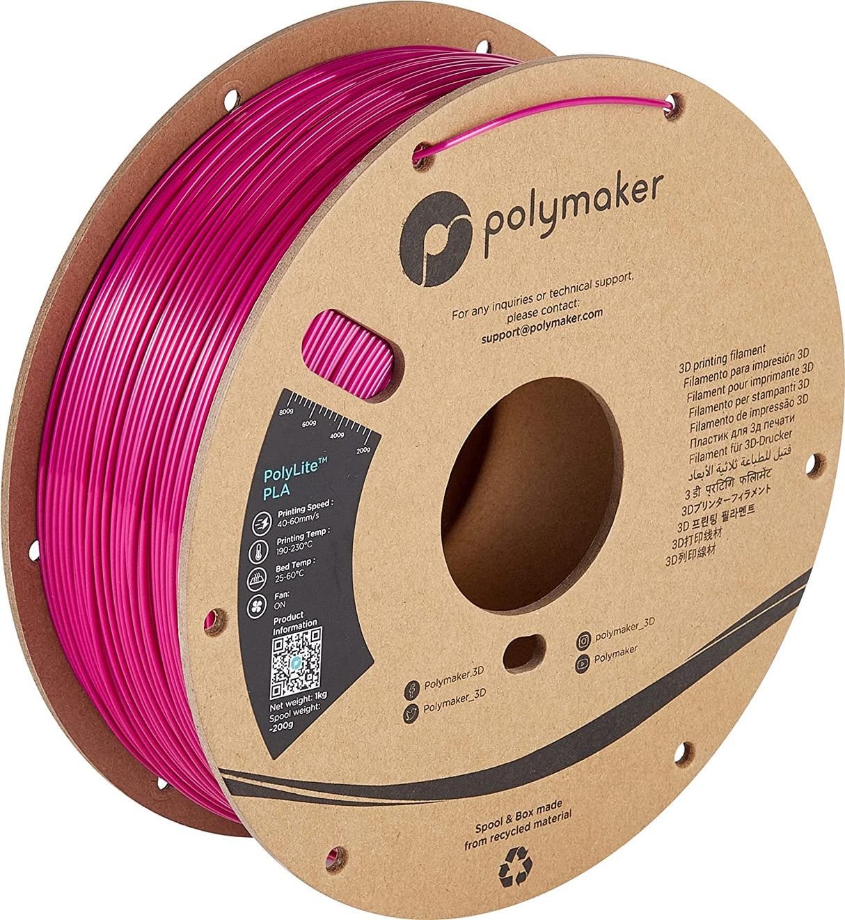 Polymaker PolyLite Silk PLA 1,75mm 1000g - 3D Material-Shop