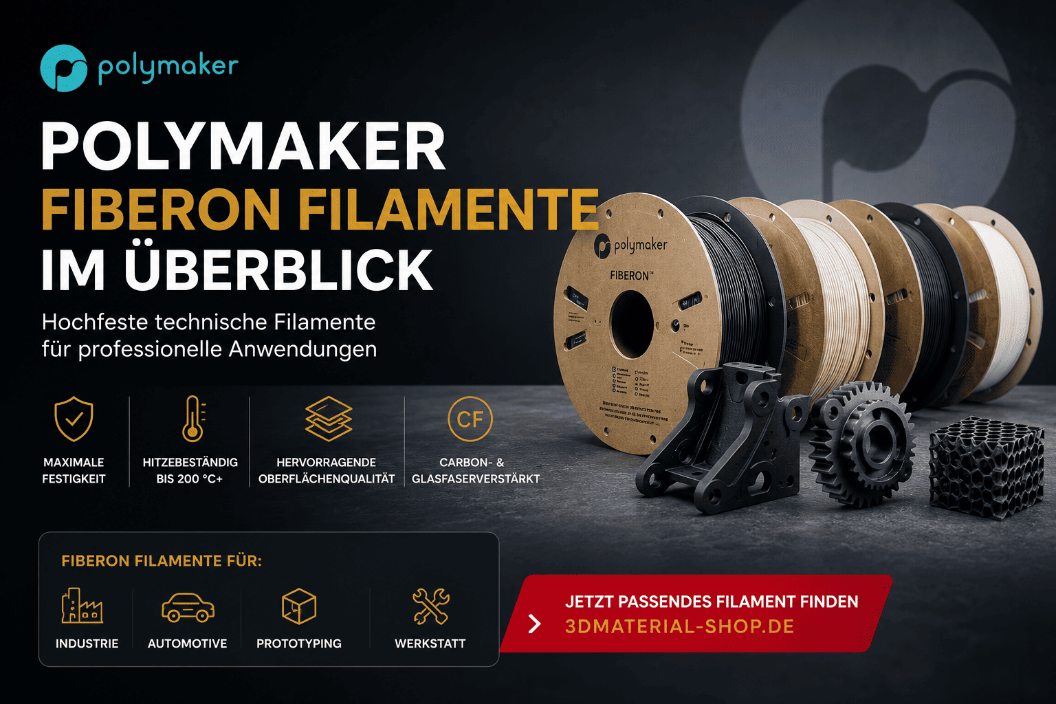 Polymaker Fiberon Filament - [3dmaterial-shop]