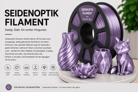 Silk 3D-Druck Filament in Seidenoptik