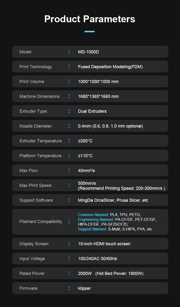 Mingda MD-1000D 3D-Drucker - [3dmaterial-shop]