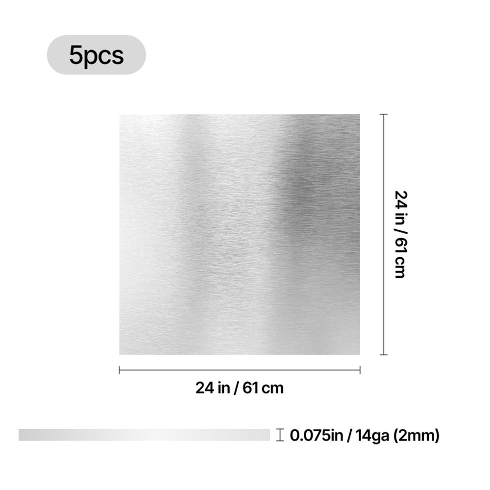 xTool 61 cm x 61 cm x 0,2 cm 304 Edelstahlplatte (5er-Pack) für MetalFab - [3D Material-Shop]