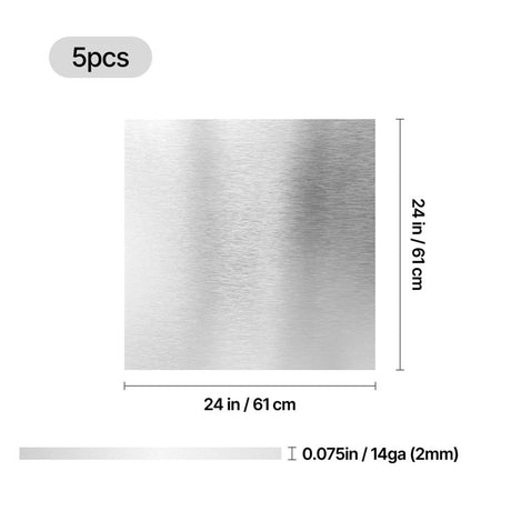 xTool 61 cm x 61 cm x 0,2 cm 304 Edelstahlplatte (5er-Pack) für MetalFab - [3D Material-Shop]