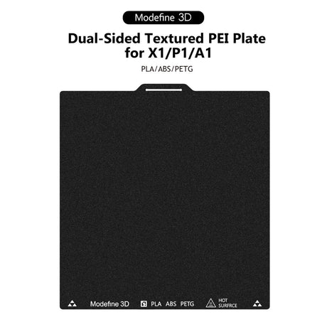 Modefine 3D High temp black PEI build plate für Bambu Lab X1, P1, A1 Serie - [3D Material-Shop]