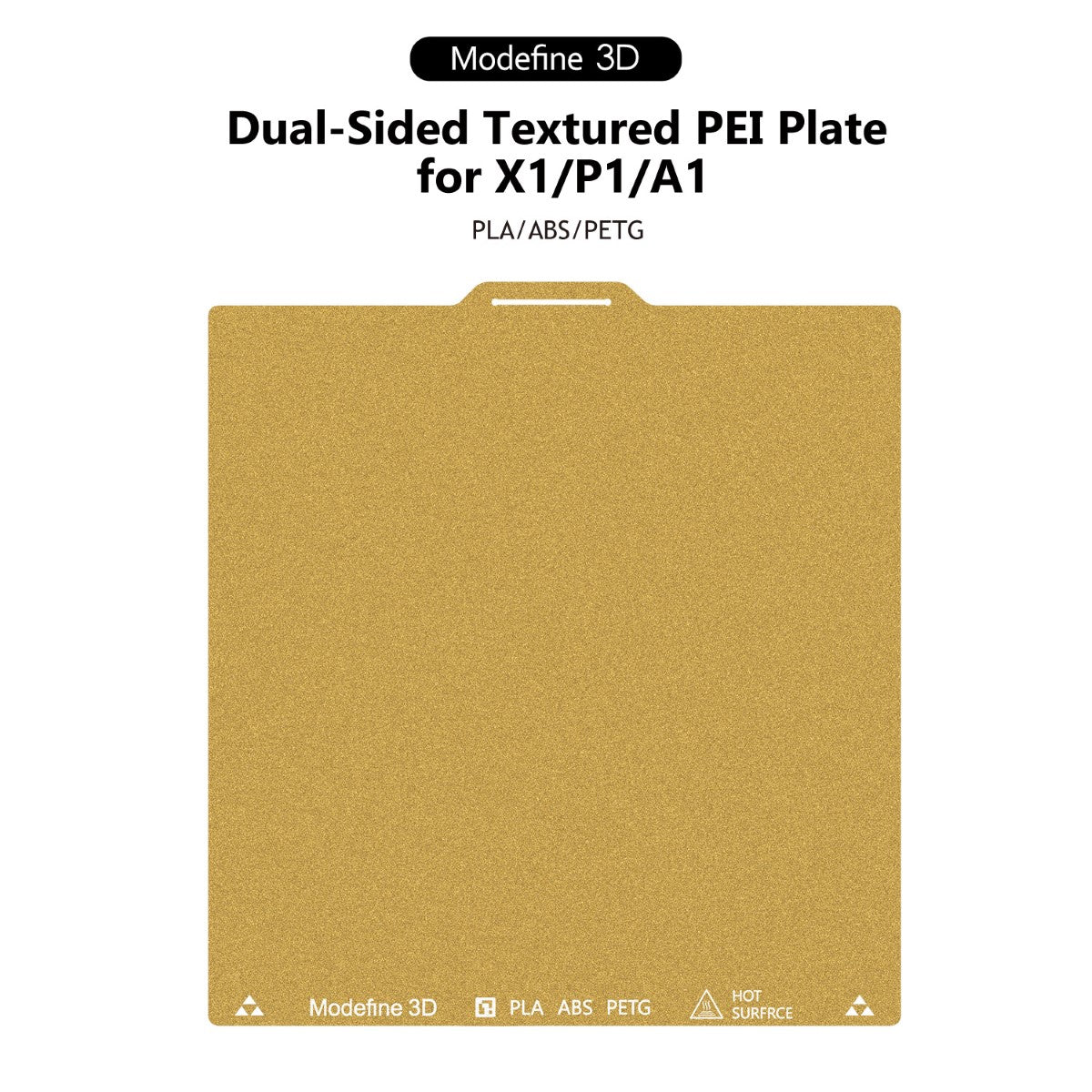 Modefine 3D High temp gold PEI build plate für Bambu Lab X1, P1, A1 Serie - [3D Material-Shop]