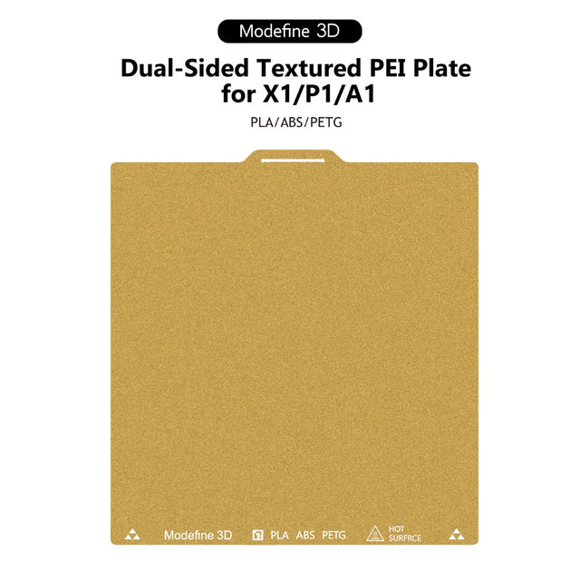 Modefine 3D High temp gold PEI build plate für Bambu Lab X1, P1, A1 Serie - [3D Material-Shop]