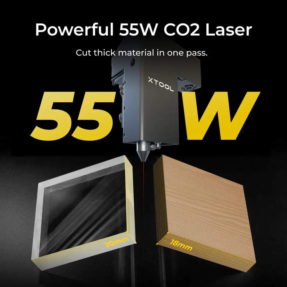 xTool P2 55W - CO2 Desktop Laser Graviermaschine & Cutter - [3dmaterial-shop]