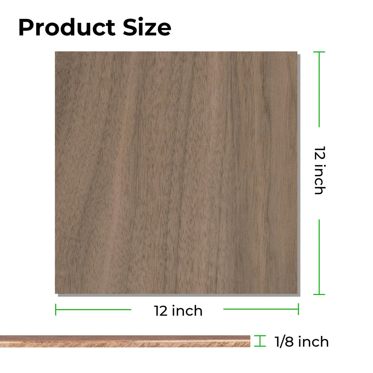  xTool Material – Walnuss-Sperrholzplatten 30 × 30 cm × 3 mm (1/8") – 6 Stück - [3D Material-Shop]