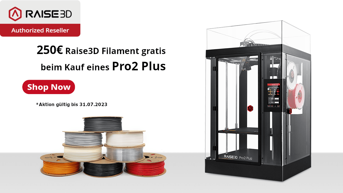 Raise3D Pro2 Plus 3D-Drucker mit Dual-Extruder - [3D Material-Shop] 