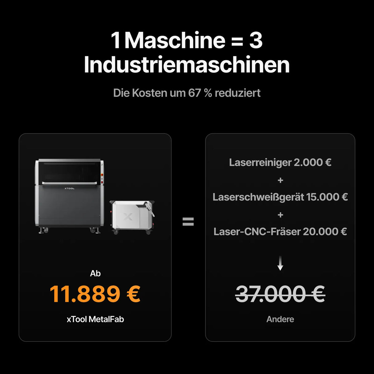 xTool MetalFab 800W Laserschweißgerät (LK4) - [3D Material-Shop]