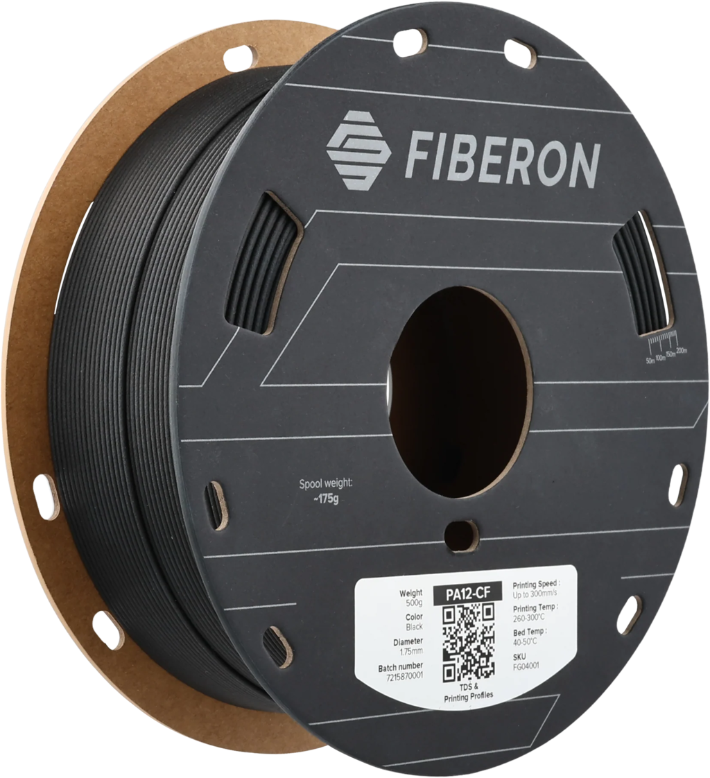 Polymaker Fiberon™ PA12-CF10 Schwarz 1,75 mm, 500 g - [3D Material-Shop]