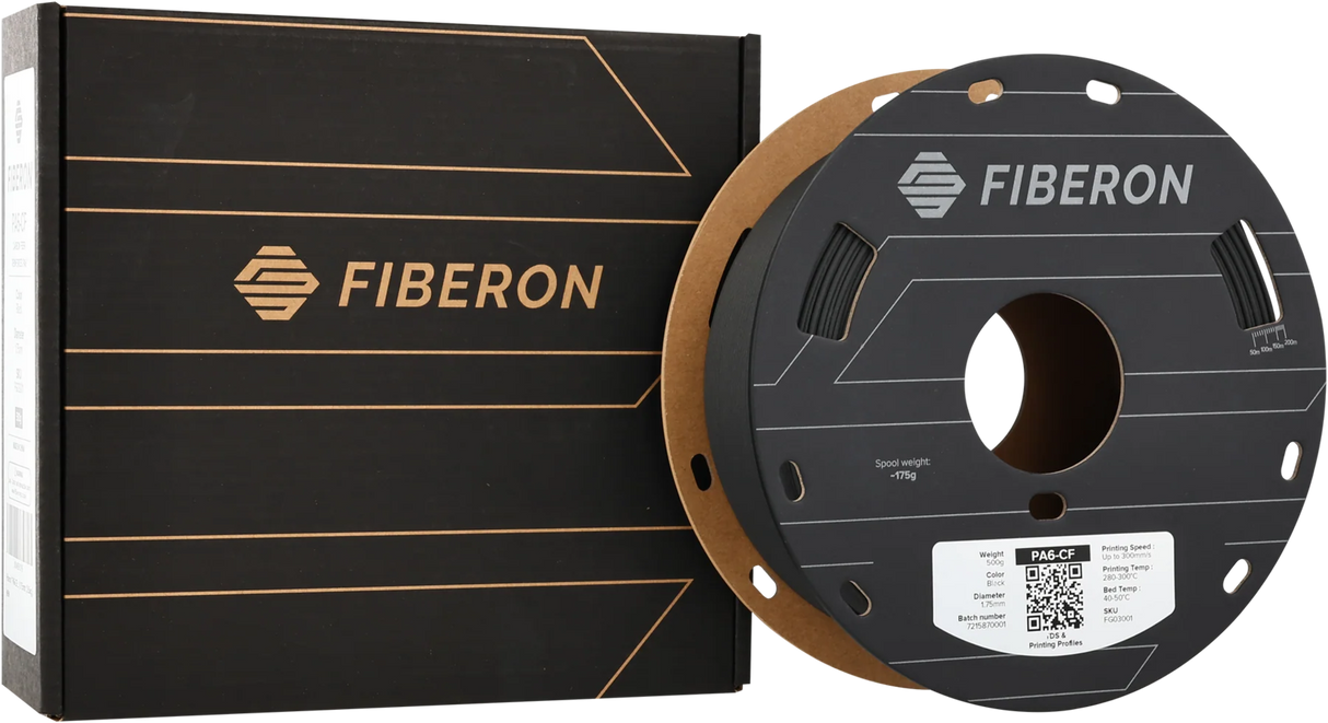 Polymaker Fiberon™ PA6-CF20 Black 1,75 mm 500 g - [3D Material-Shop]