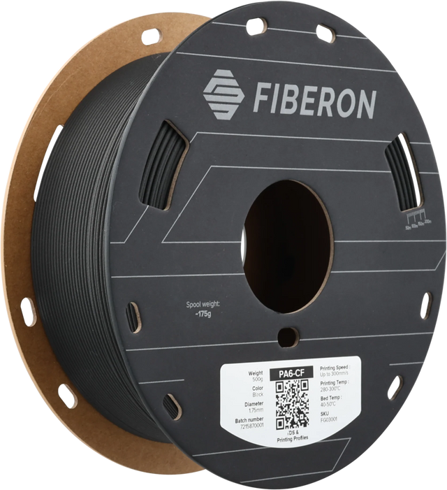 Polymaker Fiberon™ PA6-CF20 Black 1,75 mm 500 g - [3D Material-Shop]