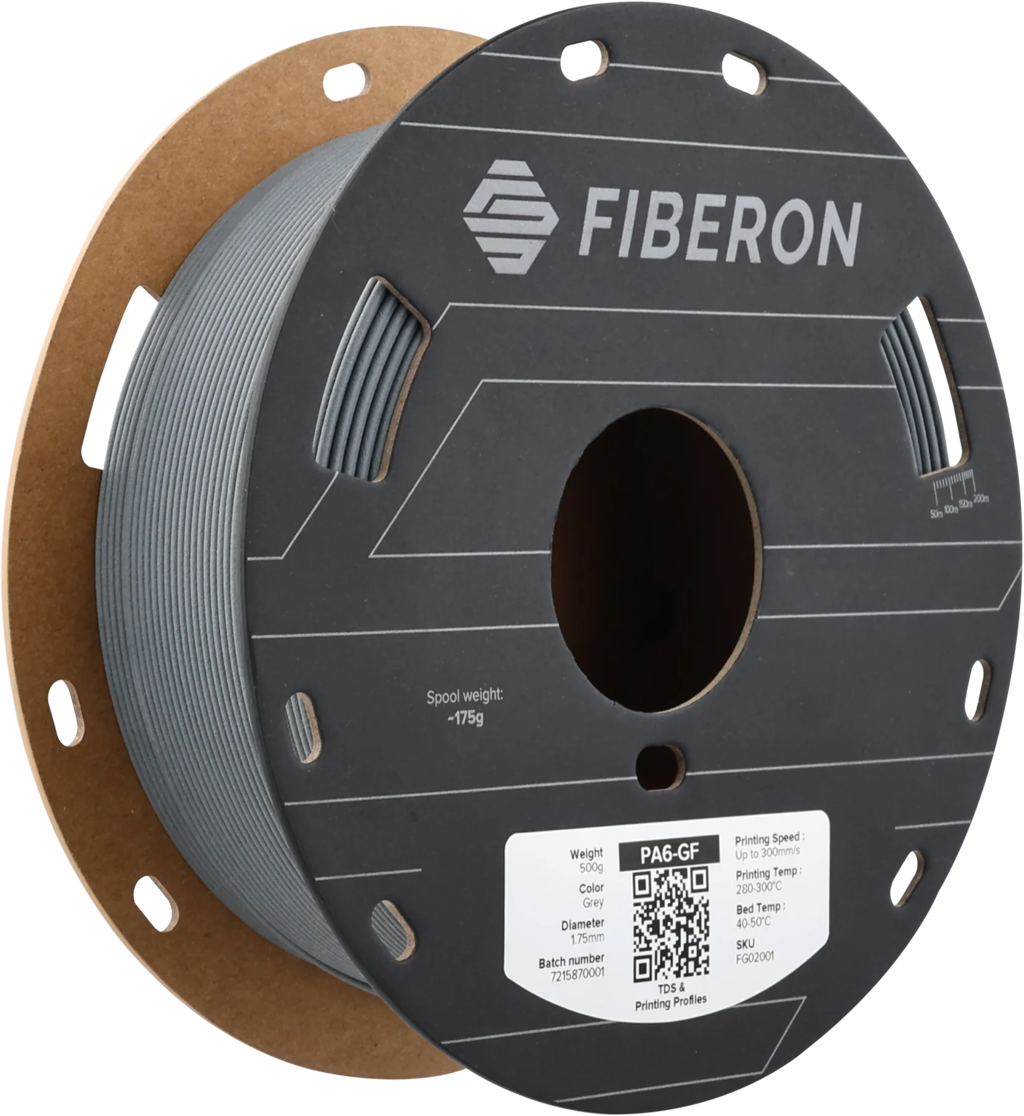 Polymaker Fiberon™ PA6-GF25 Grau 1,75 mm 500 g - [3D Material-Shop]