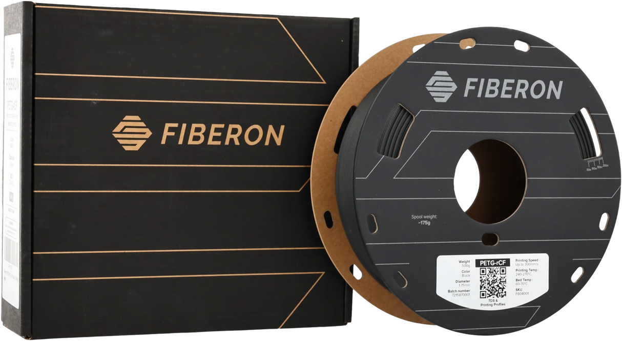 Polymaker Fiberon™ PETG-rCF08 Schwarz 1,75 mm 500 g - [3D Material-Shop]