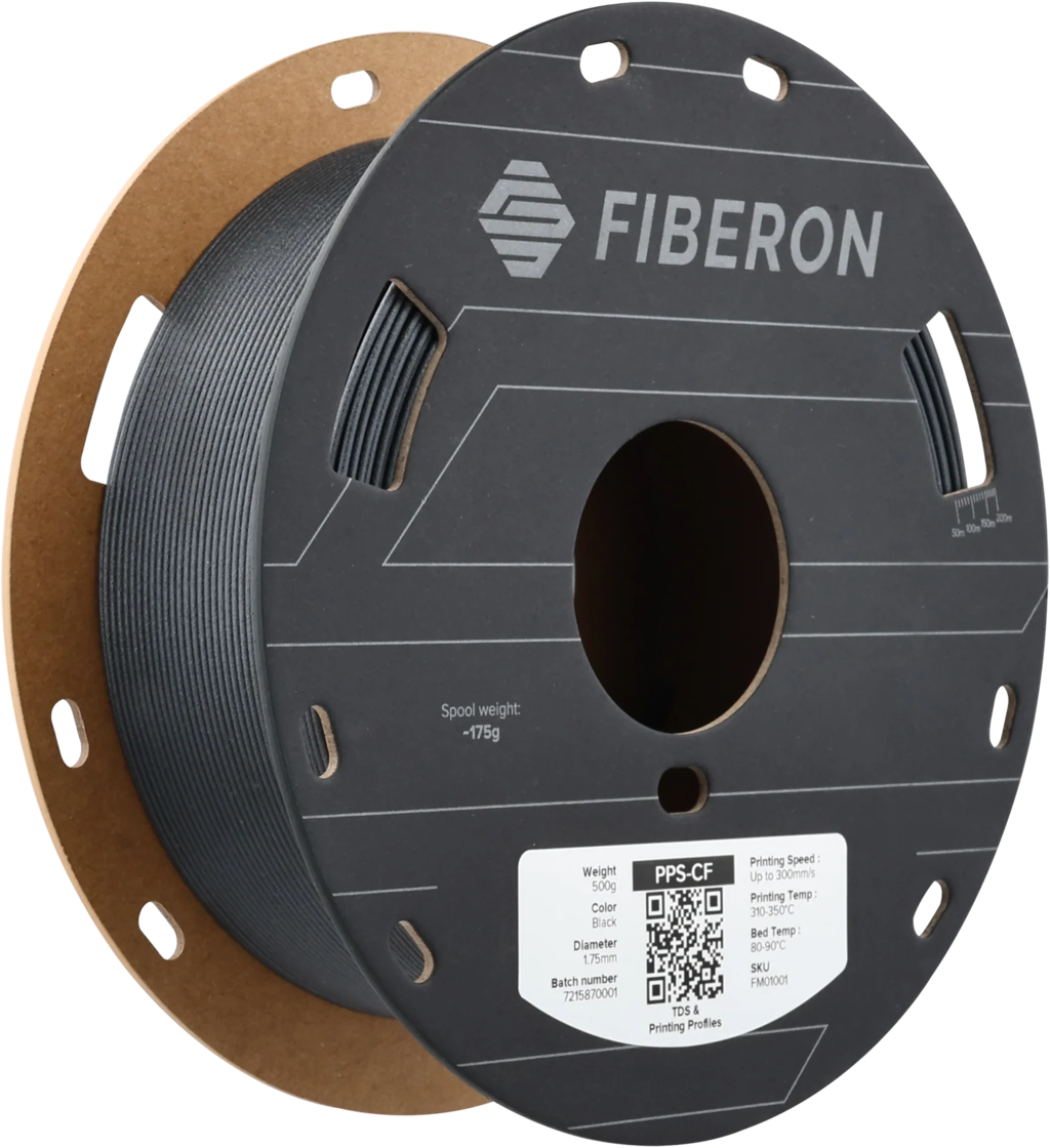 Polymaker Fiberon™ PPS-CF10 Schwarz 1,75 mm 500 g - [3D Material-Shop]