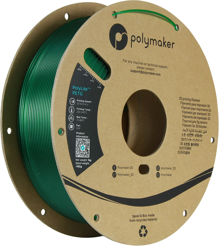 Polymaker - PolyLite™ PETG Filament 1,75mm 1000g - 3D Material-Shop 