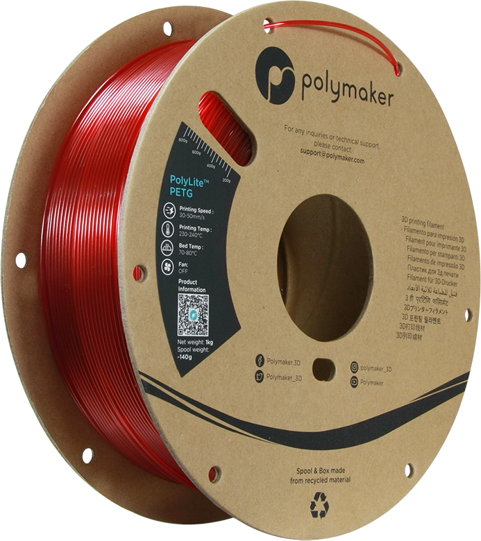 Polymaker - PolyLite™ PETG Filament 1,75mm 1000g - 3D Material-Shop 