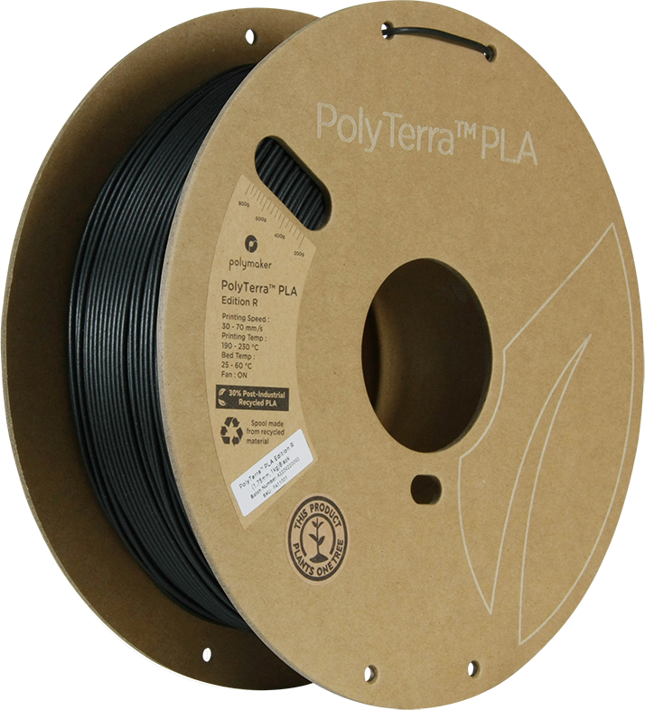 Polymaker PolyTerra PLA Edition R Schwarz - 3D Material-Shop 