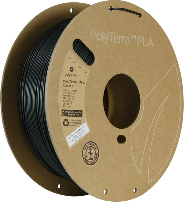 Polymaker PolyTerra PLA Edition R Schwarz - 3D Material-Shop 