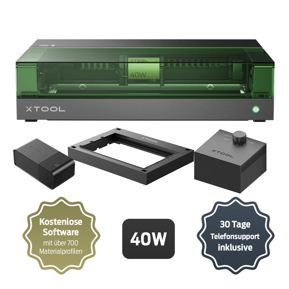xTool S1 Geschlossener Diodenlaserschneider 40W - Basic Kit - [3D Material-Shop]