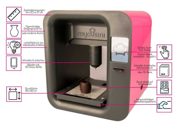 mycusini 2.0 3D-Schokoladendrucker Premium Paket - 3D Material-Shop 