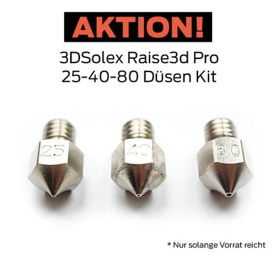 3D Solex Raise3D Pro2/Pro3 25-40-80 Düsen Kit - [3D Material-Shop] 