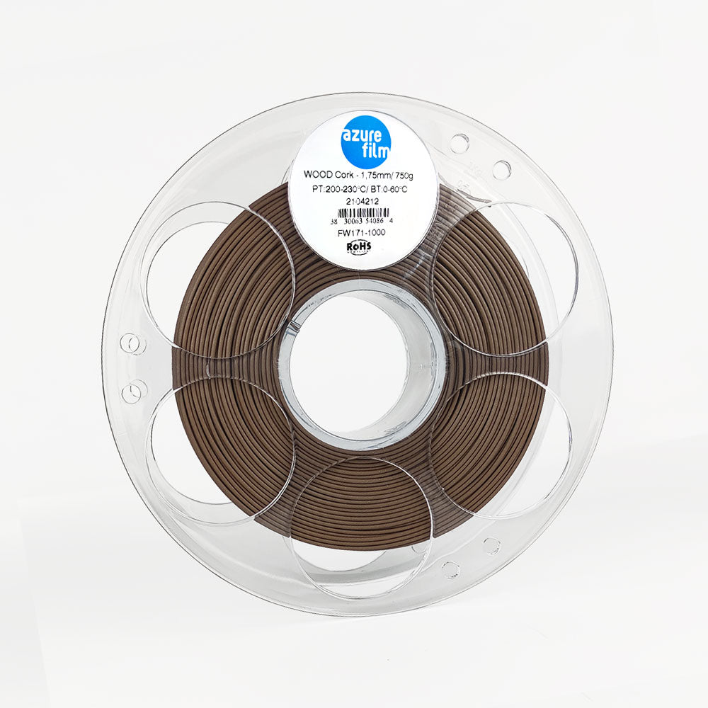 AzureFilm Wood Filament 1.75mm 750g - 3D Material-Shop 