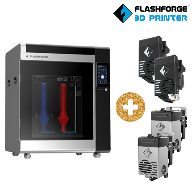 Bundle: Flashforge Creator 4 A-HT IDEX 3D-Drucker + 2x Extruder Assembly F + 2x Extruder Assembly HS - [3dmaterial-shop]