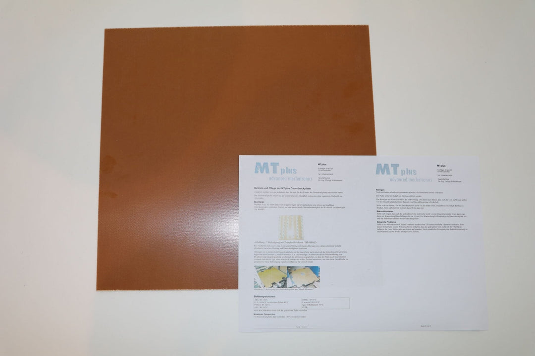 MTplus Dauerdruckplatte für Raise3D Pro3 Serie 346x366mm - 3D Material-Shop 