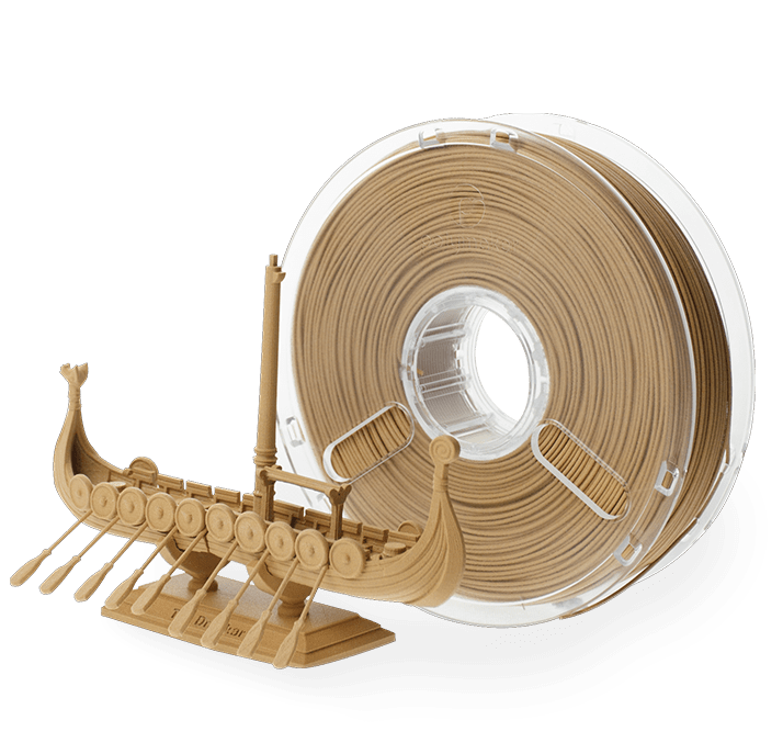 PolyMaker PolyWood™- 1,75mm - 600g - Filament mit Holzoptik - 3D Material-Shop 