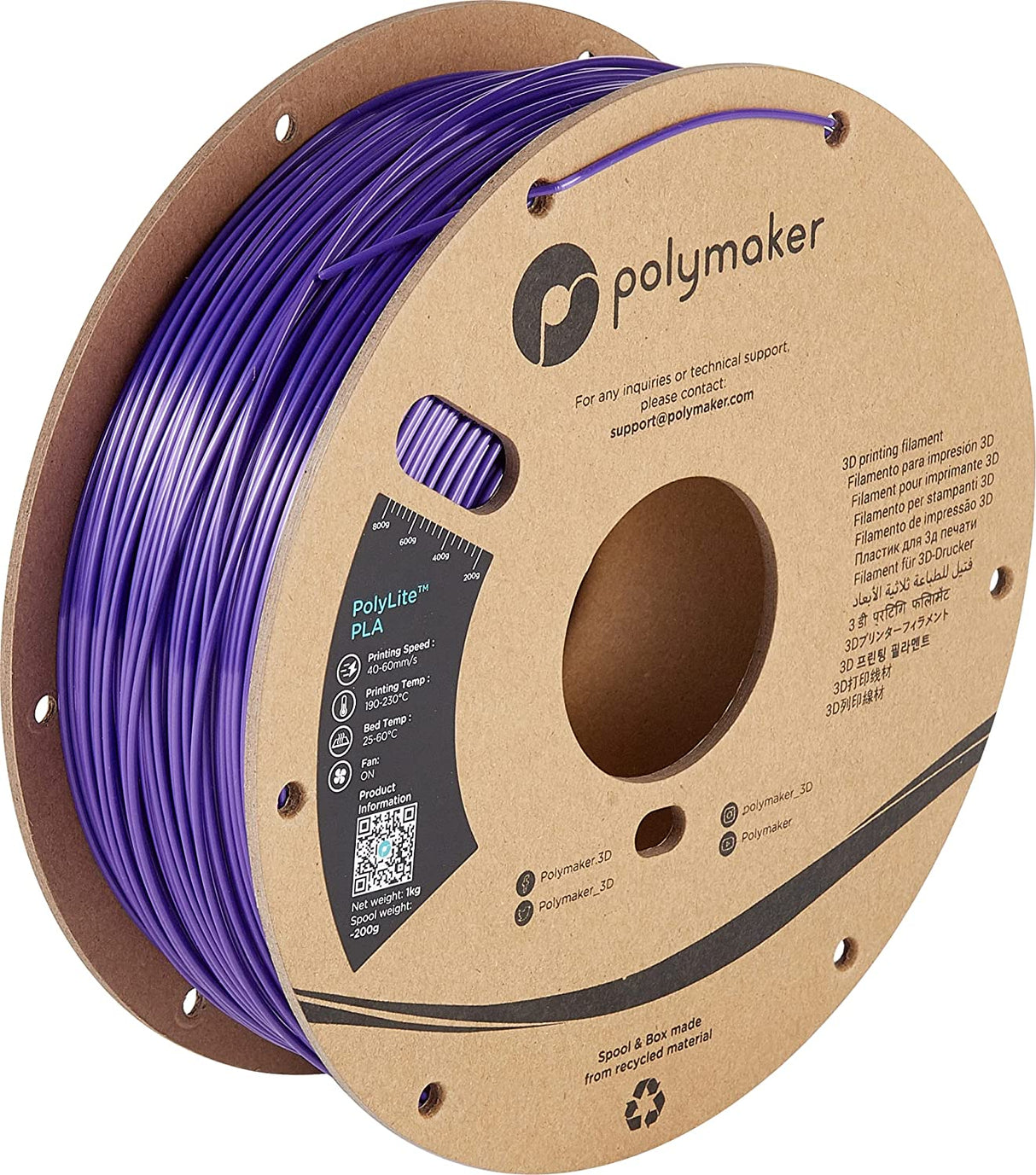 Polymaker PolyLite Silk PLA 1,75mm 1000g - 3D Material-Shop 