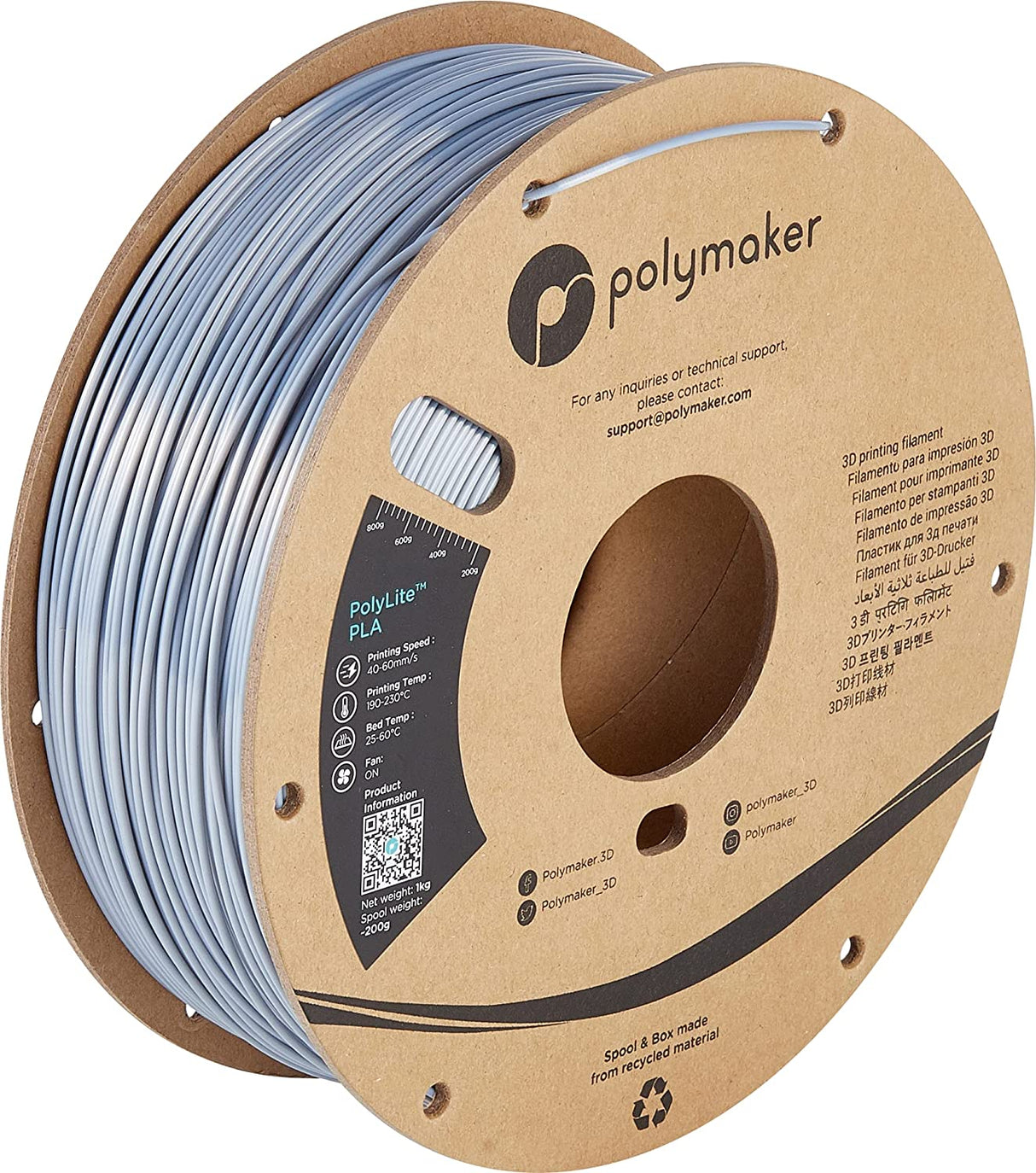 Polymaker PolyLite Silk PLA 1,75mm 1000g - 3D Material-Shop 