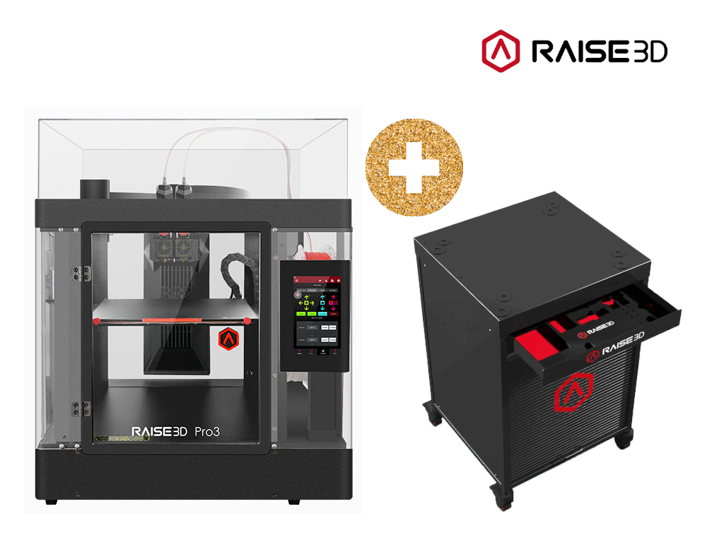 Raise3D Pro3 3D-Drucker- und Rollwagen-Kombipaket - [3dmaterial-shop]