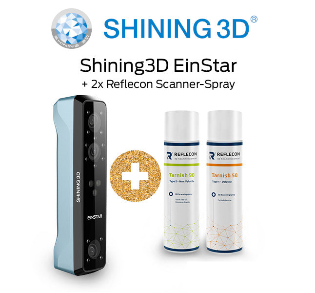 Bundle: Shining 3D EinStar 3D-Scanner + 2x Reflecon Scanner-Spray - [3dmaterial-shop]