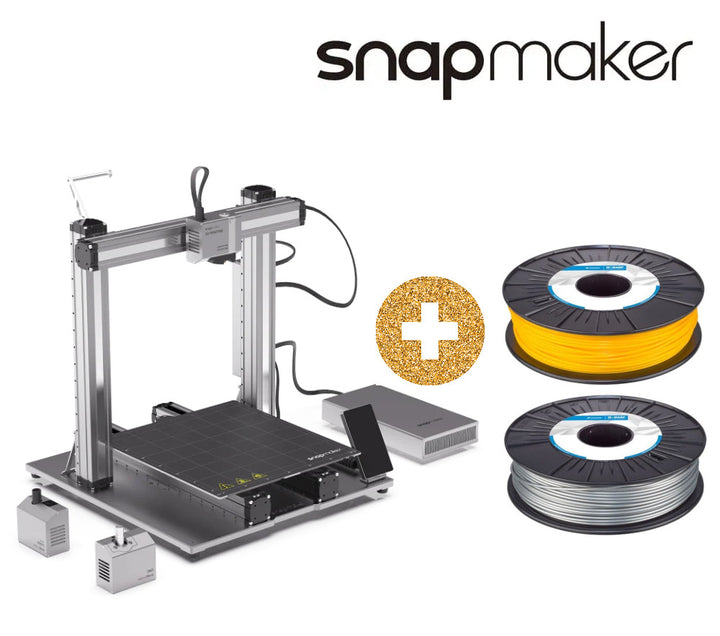 Bundle-Angebot: Snapmaker 2.0 Modularer 3-in-1 3D-Drucker inkl. Gehäuse + 2x BASF Ultrafuse PLA - [3D Material-Shop] 